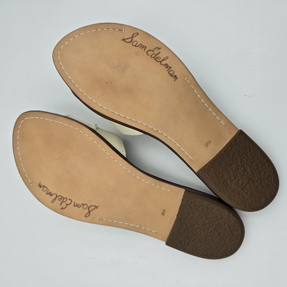 Sam Edelman Gaige Flat Slide Sandals, Modern Ivory, Women's 10.5, Like New! - Picture 10 of 12